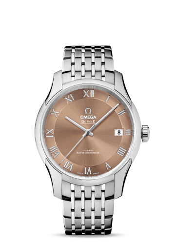 Omega De Ville Hour Vision Master Chronometer Stainless Steel / Brown / Bracelet
